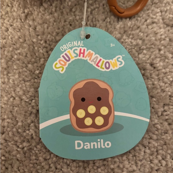 NWT Danilo chocolate banana toast Squishmallow clip - Picture 3 of 6